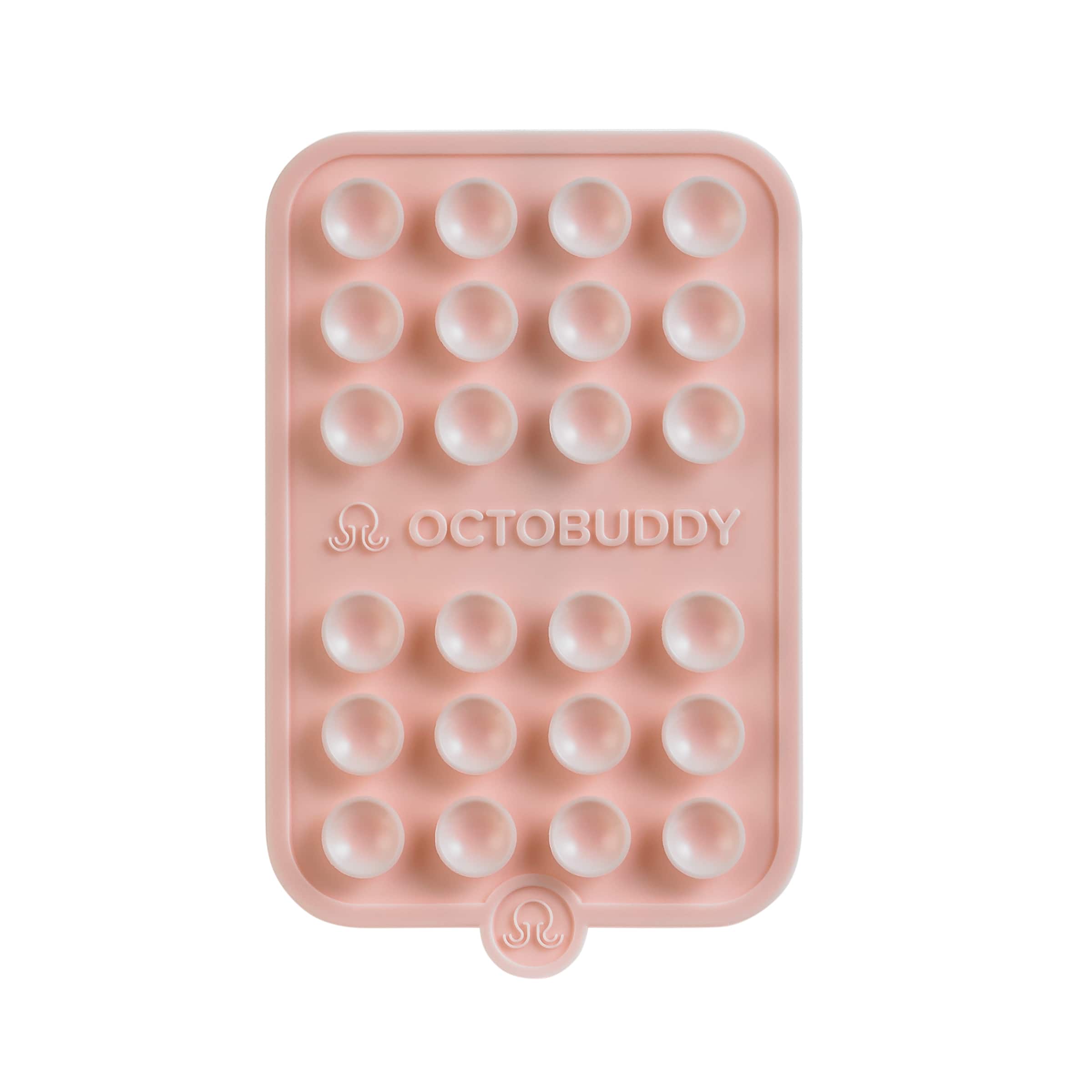 Front. Octobuddy - Octobuddy - Silicone Suction Cup Universal Phone Case Mount Double-Sided - Chalk Pink.