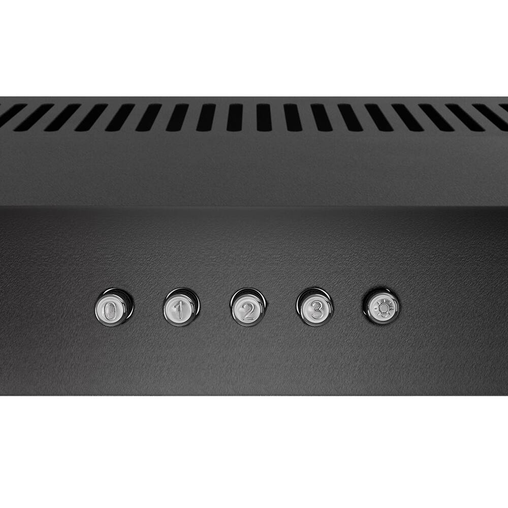 Alt View 7. Streamline - 30 in. Castellaro Ductless Undermount 80 CFM Range Hood, Mesh Filters, Push Button Control, LED Light - Grit Black.