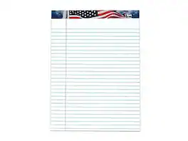 TOPS - American Pride Notepads, 8.5" x 11.75", Wide, 50 Sheets/Pad, 12 Pads/Pack - White