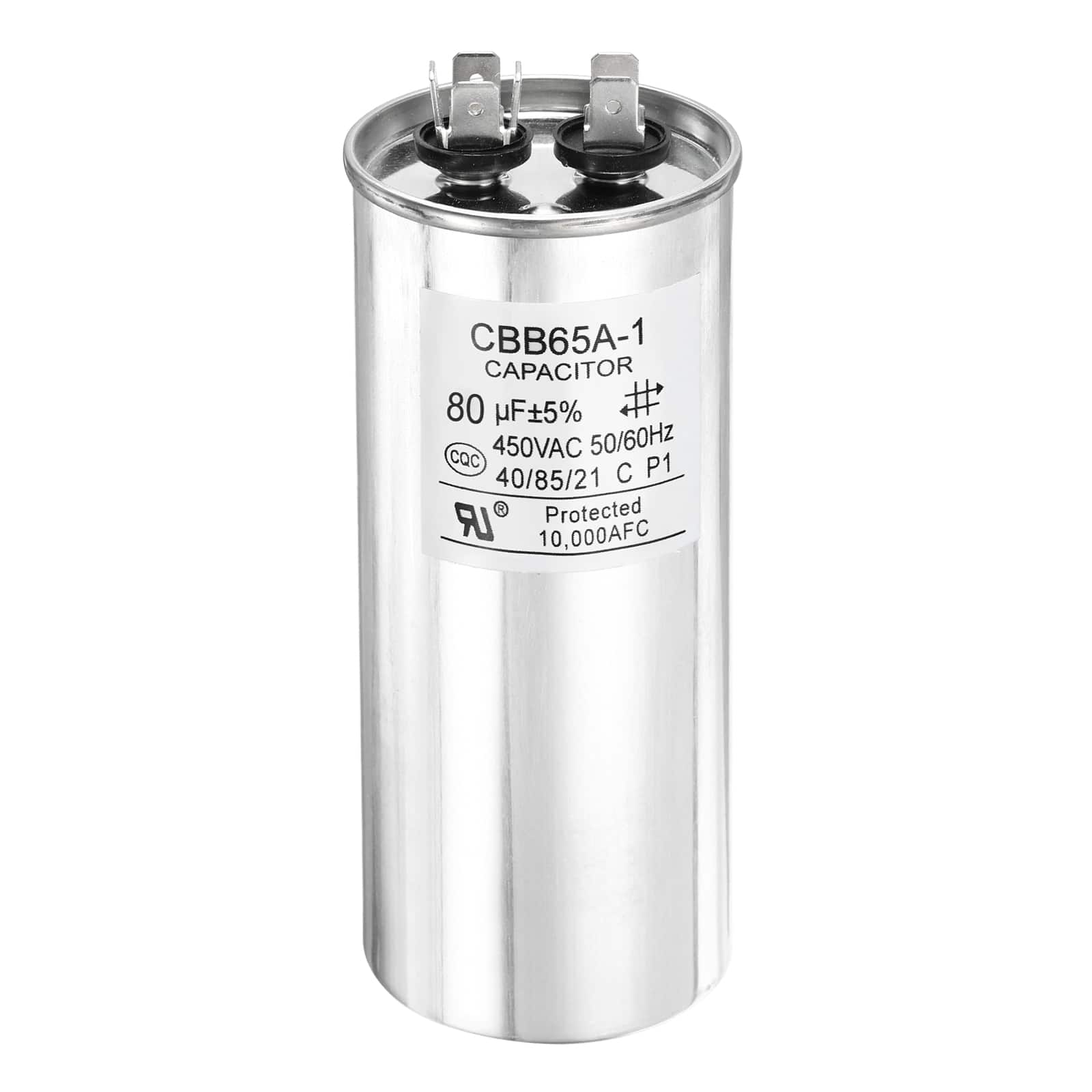 Unique Bargains - 1pc CBB65 Capacitor 80uF 450V Run Round for AC Motor Start HVAC Compressor Generator Air Condenser - Silver price history on PriceWatchPro