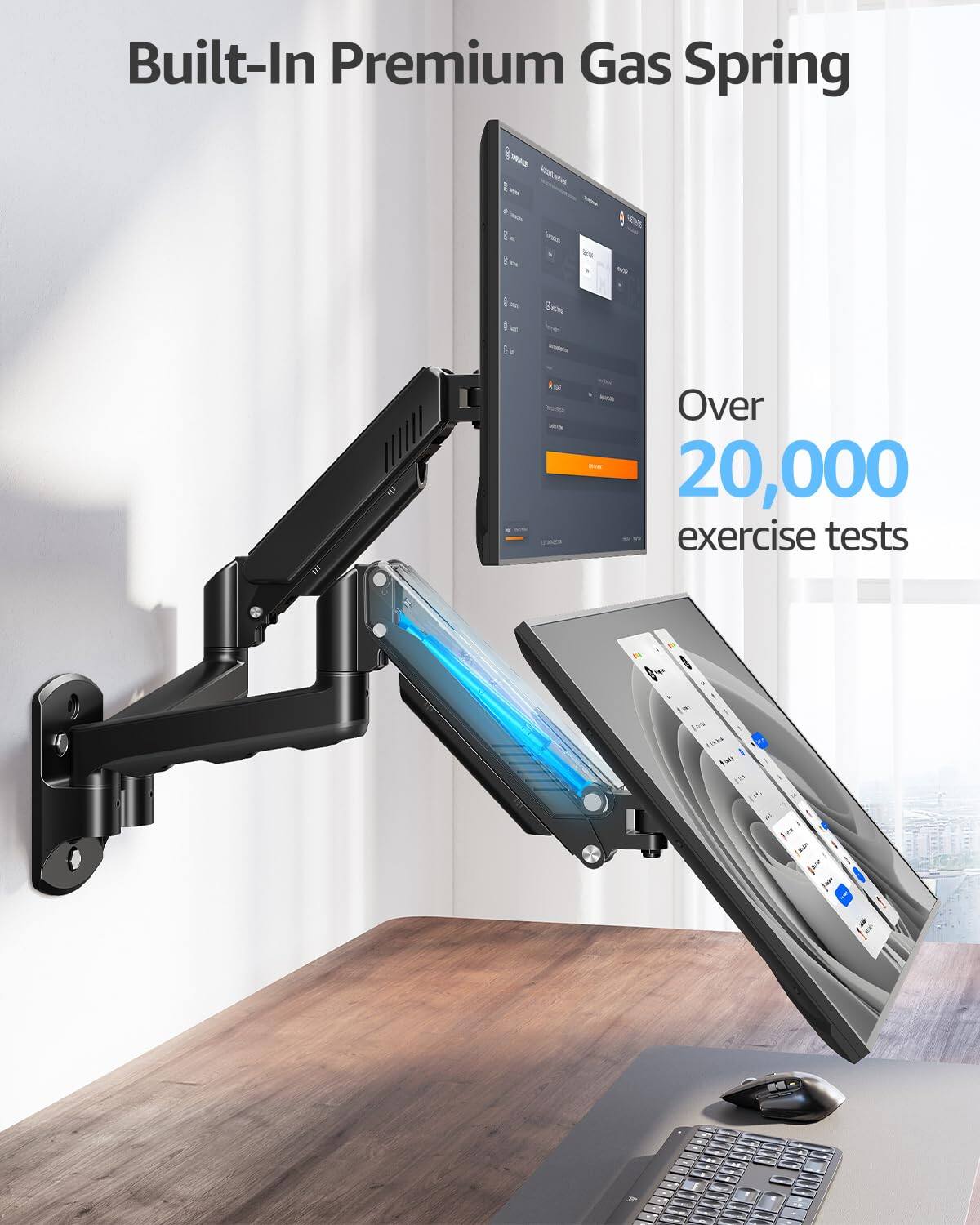 Built-In Premium Gas Spring

Over 20,000 exercise tests