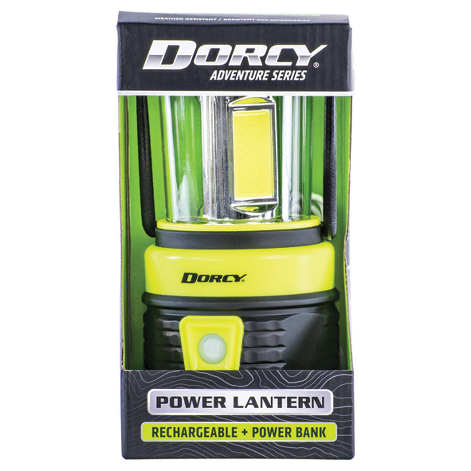 DORCY Adventure Series  
Weather Resistant  
Power Lantern  
Rechargeable + Power Bank