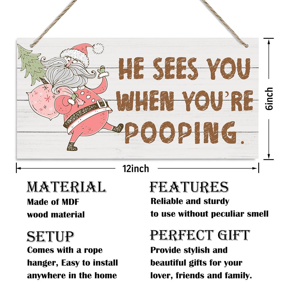 Paradigms Interiors Christmas Bathroom Decorations Funny Decor He Sees ...