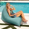 Front. Jaxx - Jaxx Twist Outdoor Bean Bag Chair, Breeze - Sunbrella Breeze.