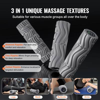 VEVOR Vibrating Foam Roller, 5 Speed Electric Massage Roller, 16" Rechargeable Muscle Roller with 3 Vibration Modes Gray HY-5007 - Best Buy VEVOR Vibrating Foam Roller, 5 Speed Electric Massage Roller, 16" Rechargeable Muscle Roller with 3 Vibration Modes Gray HY-5007 - Best Buy