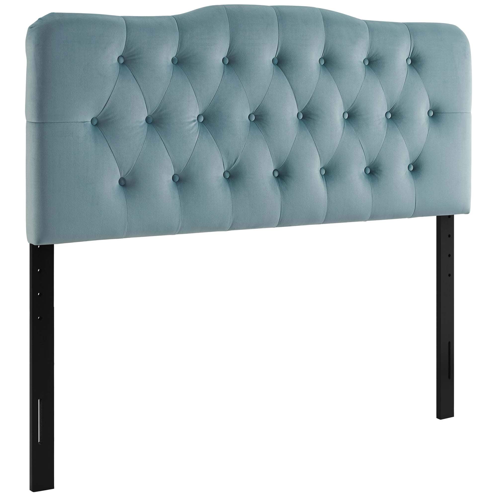 Annabel Diamond Tufted Performance Velvet King Headboard by Modway - Blue