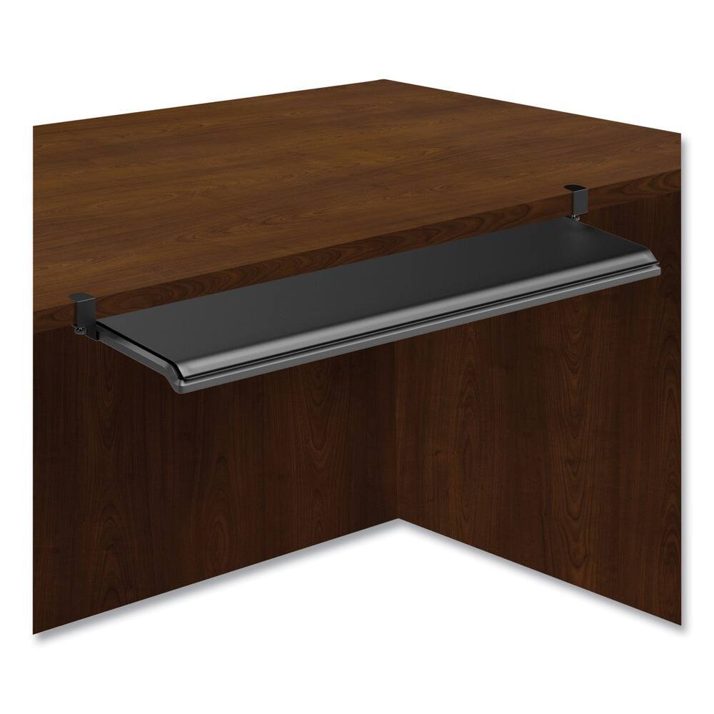 Angle. Valera - Alera ALEKBT1B 30.7 in. x 13 in. AdaptivErgo Clamp-On Keyboard Tray - Black - Black.