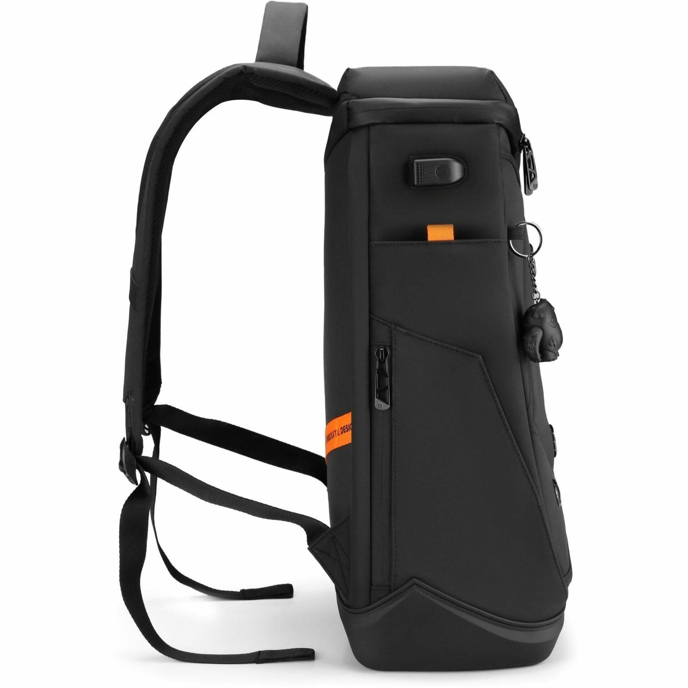 Alt View 13. Swissdigital Design - SEON L+ TSA-Friendly Backpack With USB Charging Port  RFID Protection and Fits Up to 16″ Laptop - Black.