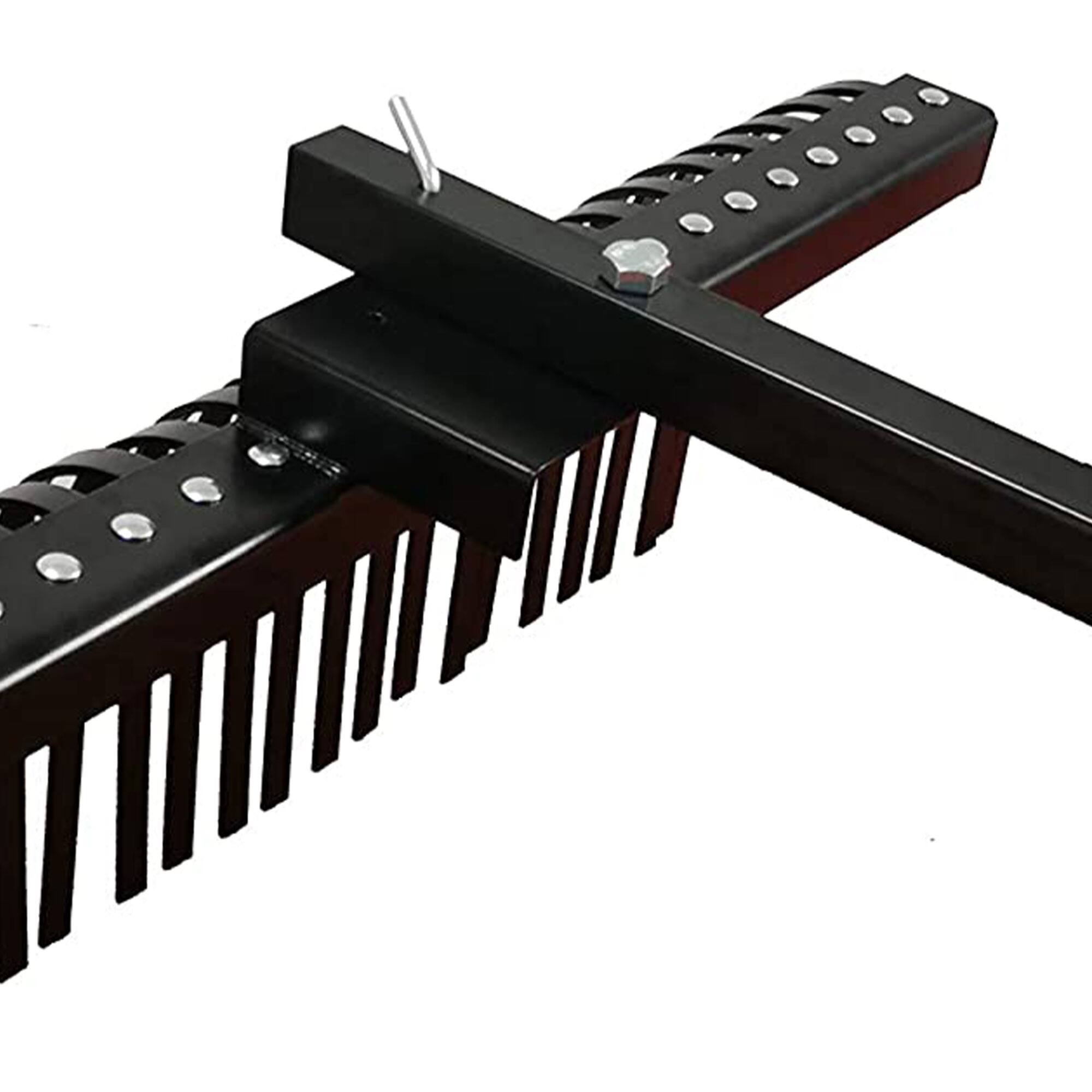 Alt View 5. Field Tuff - Field Tuff FTF-48SHLR 48 Inch Wide Sleeve Hitch Landscape Rake for Lawn Tractor - Black.