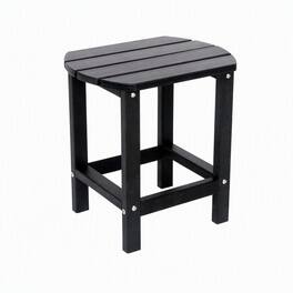 RYHNUYNE - Outdoor Side Table,Patio End Table, Small Accent Side Table for Backyard Pool Porch Garden Lawn - Black