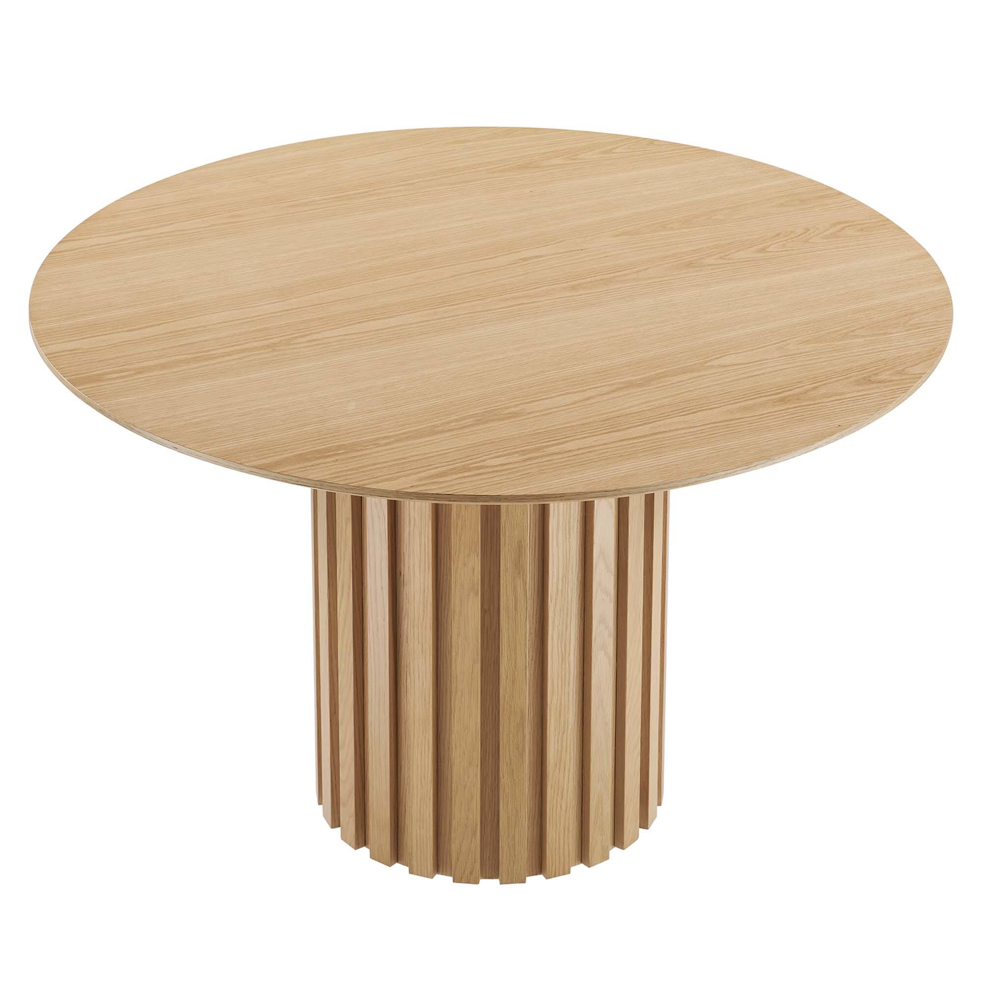 Left. Modway - Senja 47" Round Dining Table - Brown.