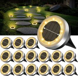 MOSZAR LLC - Warm 16-piece outdoor Mini Solar Ground Lights with Waterproof - White