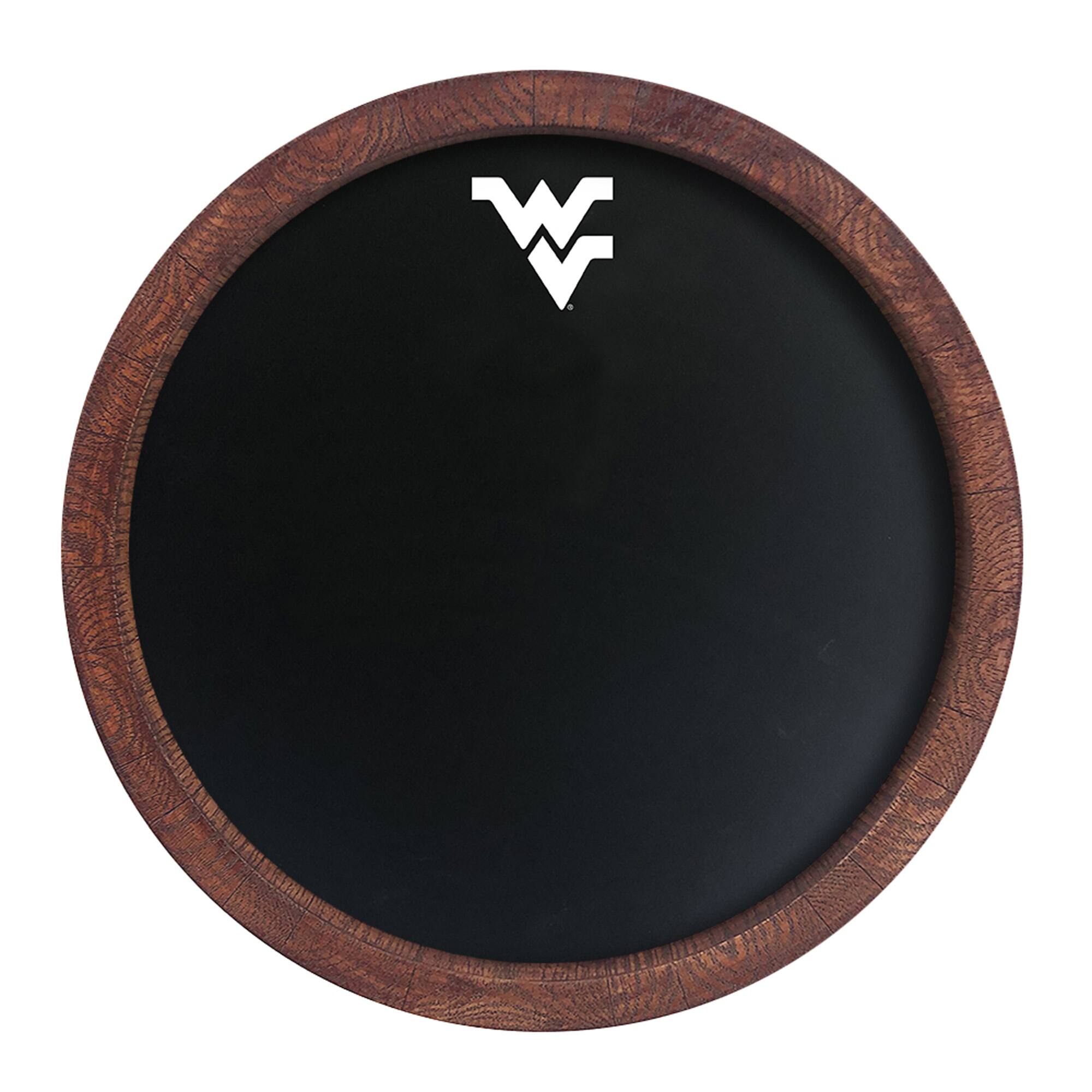 West Virginia Mountaineers 20.25'' Round Chalkboard Faux Barrel Top Sign
