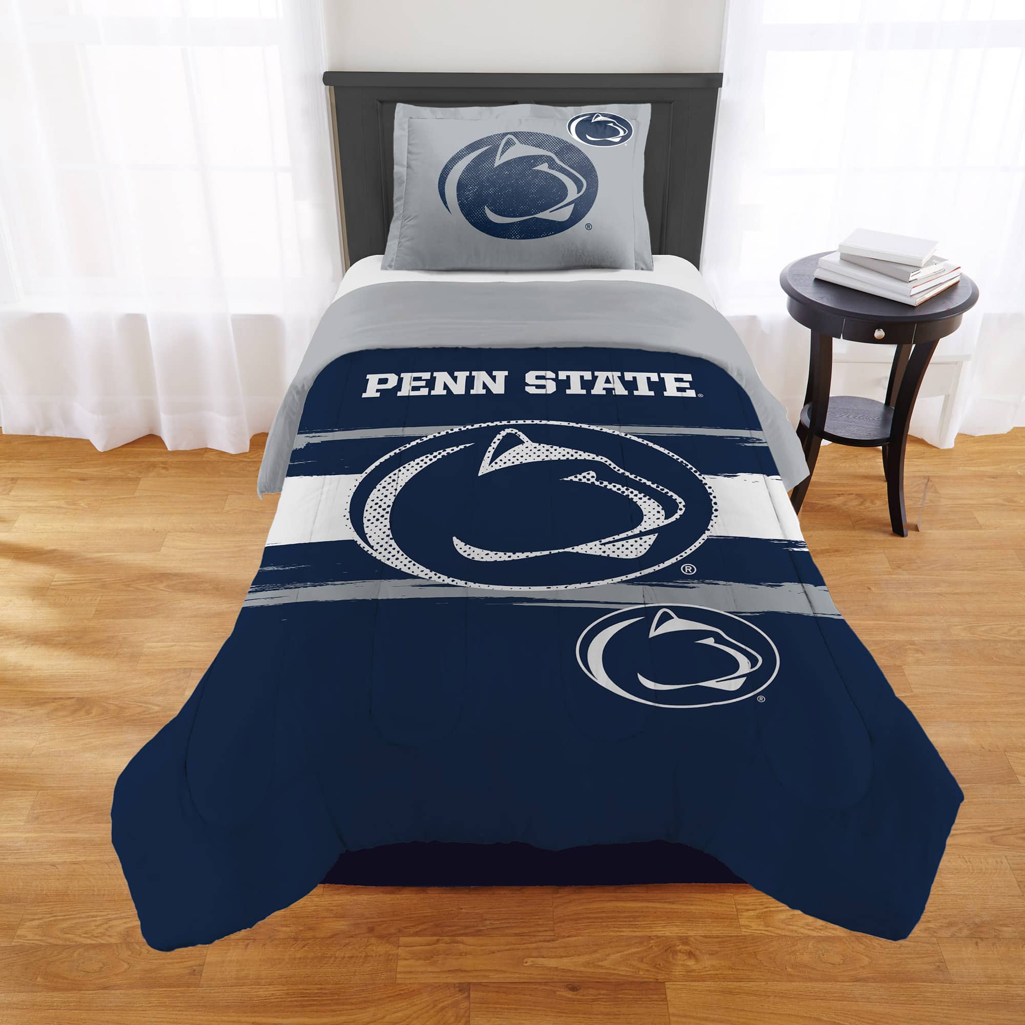 Sweet Home Collection - NCAA Penn State Nittany Lions Comforter & Sham Set- Twin/Twin XL - Multicolored