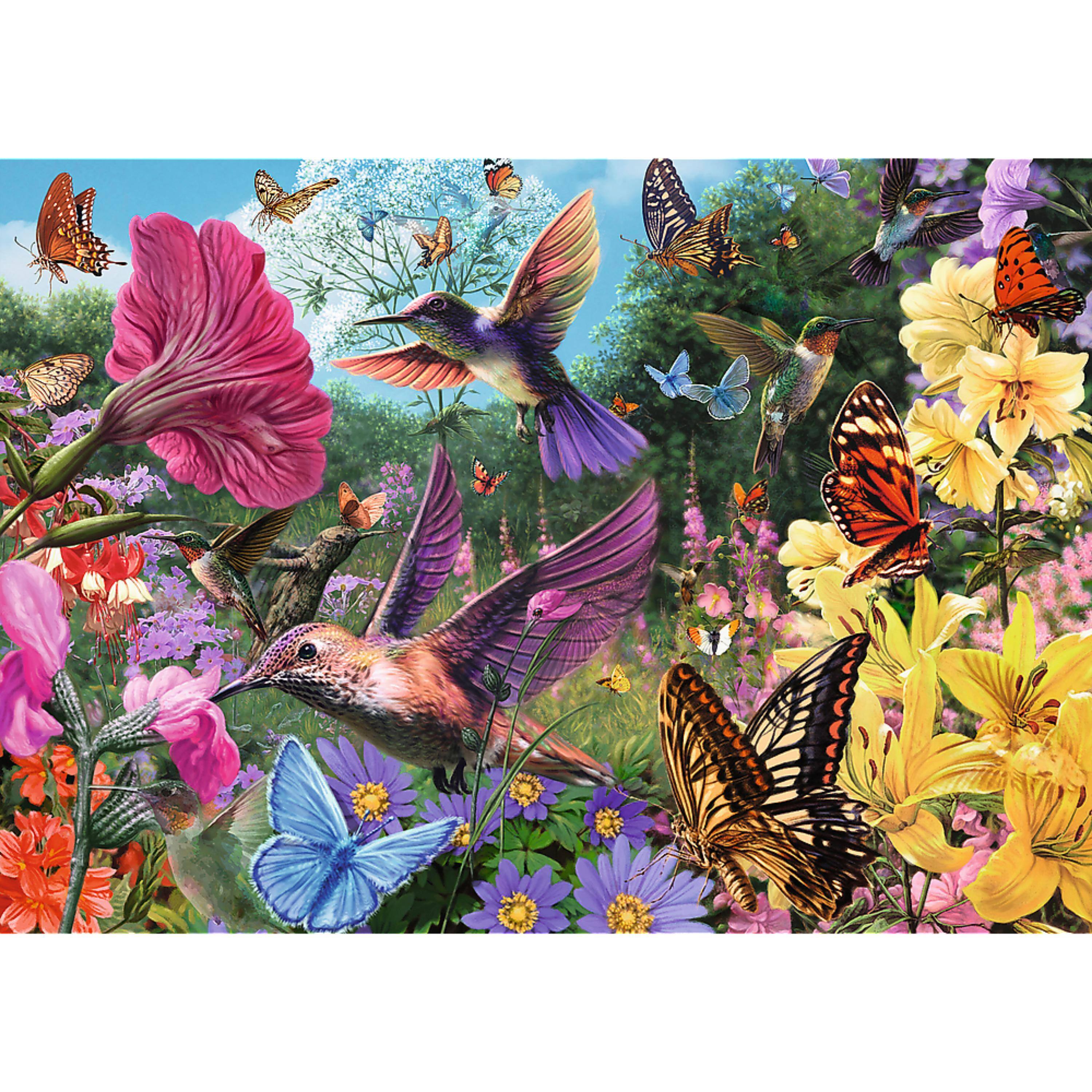 Alt View 1. Trefl - Trefl Premium Plus 1000 Piece Puzzle - Hummingbird Garden.