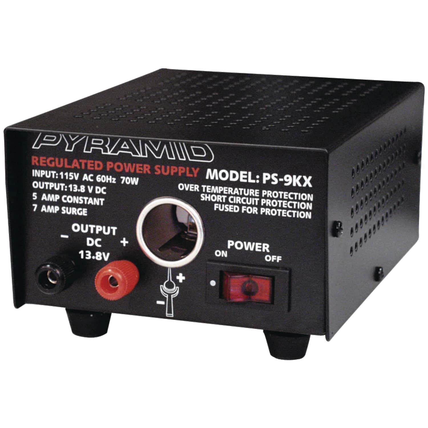 Pyramid - Car Audio Ps9kx Gold Series 70-watt-input 5-amp-constant Bench Power Supply - Black