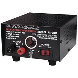 Pyramid - Car Audio Ps9kx Gold Series 70-watt-input 5-amp-constant Bench Power Supply - Black