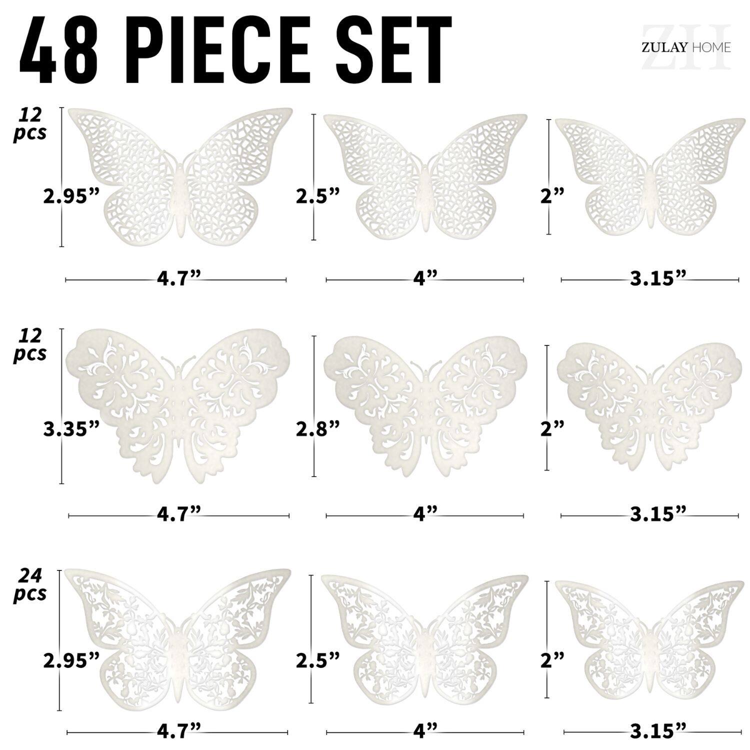 48 PIECE SET

12 pcs  
2.95" x 4.7"  
2.5" x 4"  
2" x 3.15"

12 pcs  
3.35" x 4.7"  
2.8" x 4"  
2" x 3.15"

24 pcs  
2.95" x 4.7"  
2.5" x 4"  
2" x 3.15"