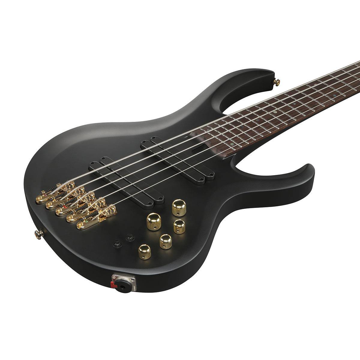 Alt View 5. Ibanez - Ibanez BTB Bass Workshop Series BTB605LM 5-String Multi Scale Electric Bass Guitar, Black Flat.