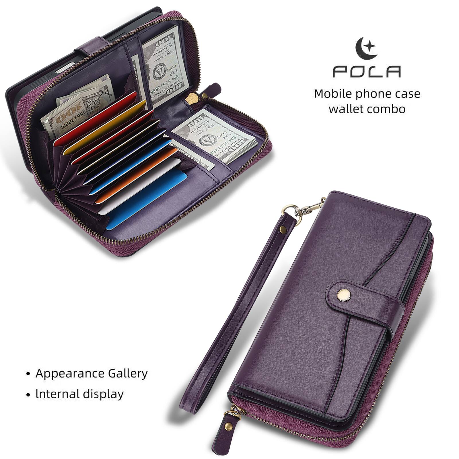 DOLES NO STAT 55612888L 5561 2888  
100 COLL LIS BM 55612888  100 And COPY L12 BM 5561288 WWW.PAND.COM  
POLA Mobile phone case wallet combo  
Appearance Gallery  
Internal display
