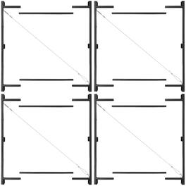 Adjust-A-Gate - Steel Frame Gate Kit, 36"-60" Wide Opening Up To 7' High (4 Pack) - Black