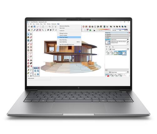 CASA PRINCIPAL - SketchUp Pro 2023
File Edit View Camera Draw Tools Window Extensions Help
Welcome to SketchUp...
Help Center
Contact Us
Manage Licensing
Check for Updates
Check for System
About SketchUp...
Search SketchUp...
Sign Out (danielc@hotmail.com)
Default Tray
Materials
Styles
Default for colors: Blue and grey background color...
Select
Edit
Move
Rotate
Scale
Measurements