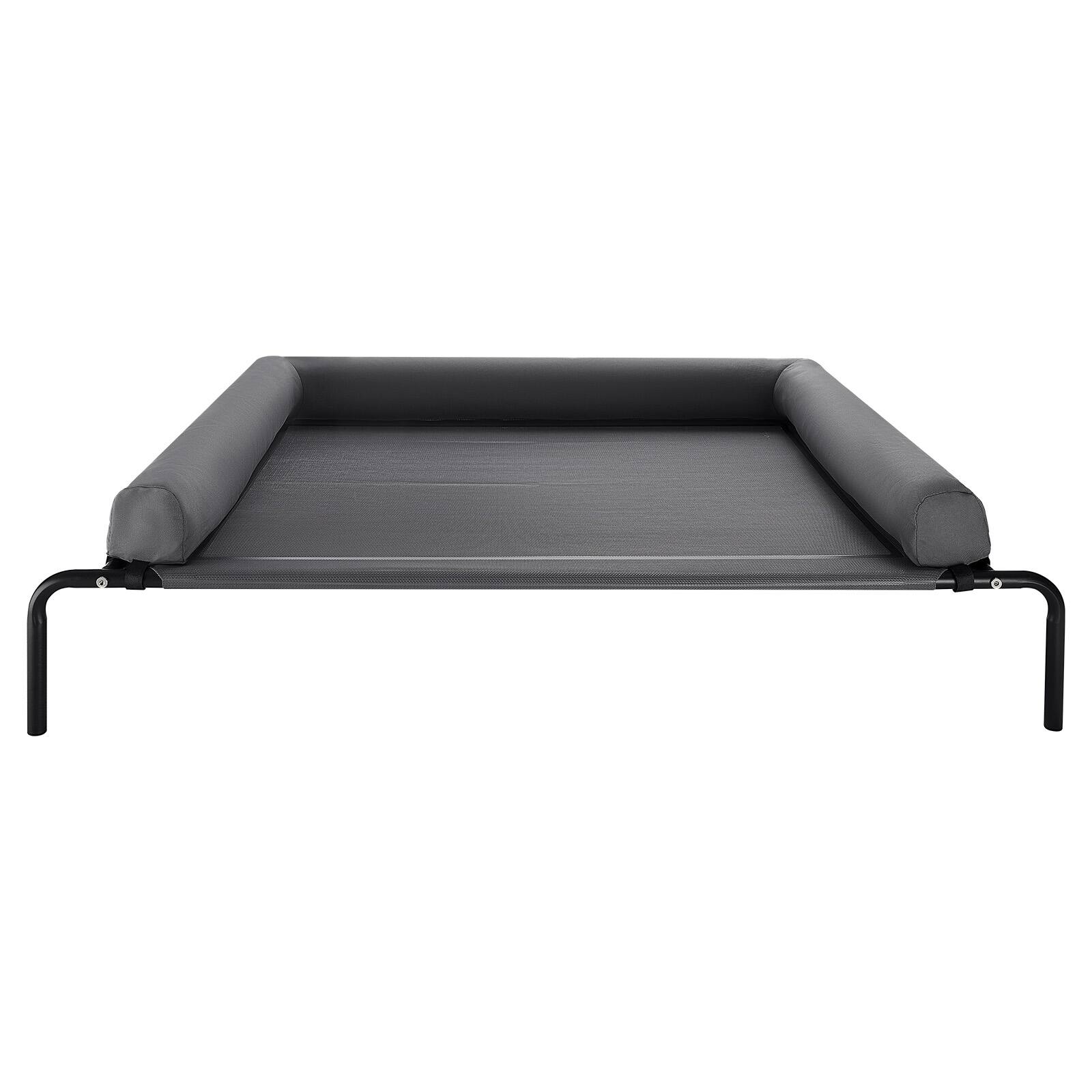 Alt View 5. VEVOR - Elevated Dog Bed for Large Dogs, Portable Raised Dog Cot with Washable Pillow - Grey.