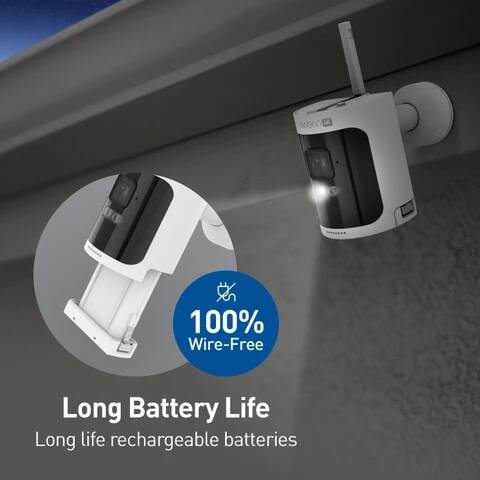 swann K  
100% Wire-Free  
Long Battery Life  
Long life rechargeable batteries