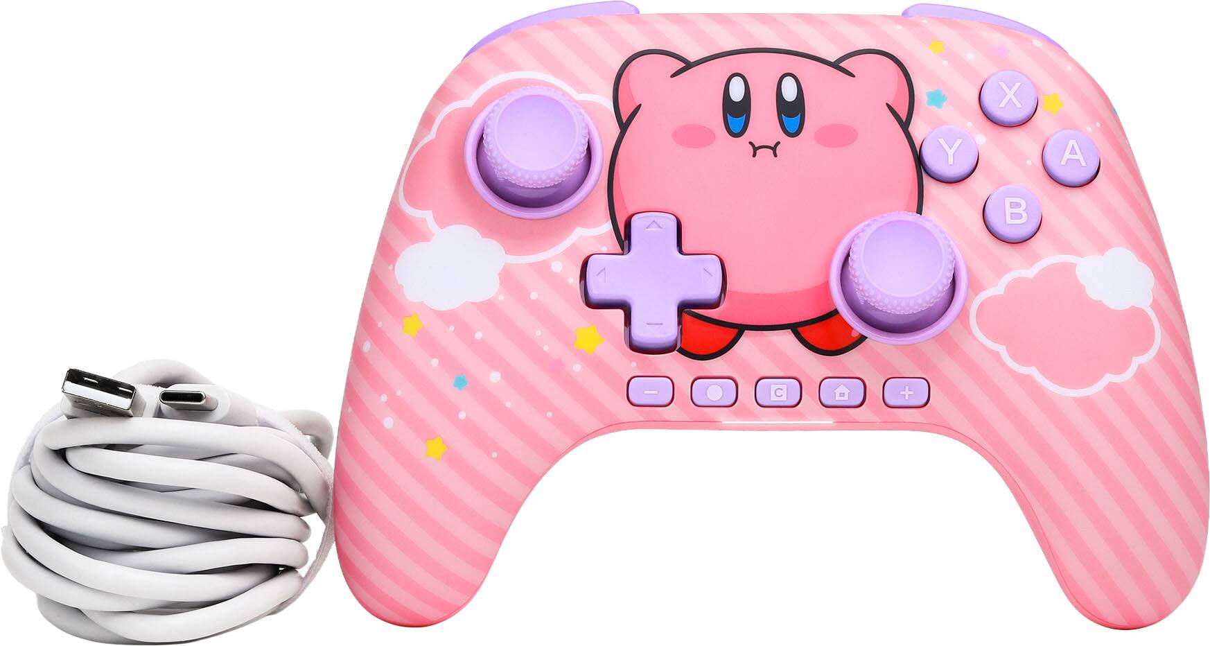 Alt View 21. PowerA - PowerA Advantage Wireless Controller for Nintendo Switch 2 - Kirby Puff - Kirby Puff.