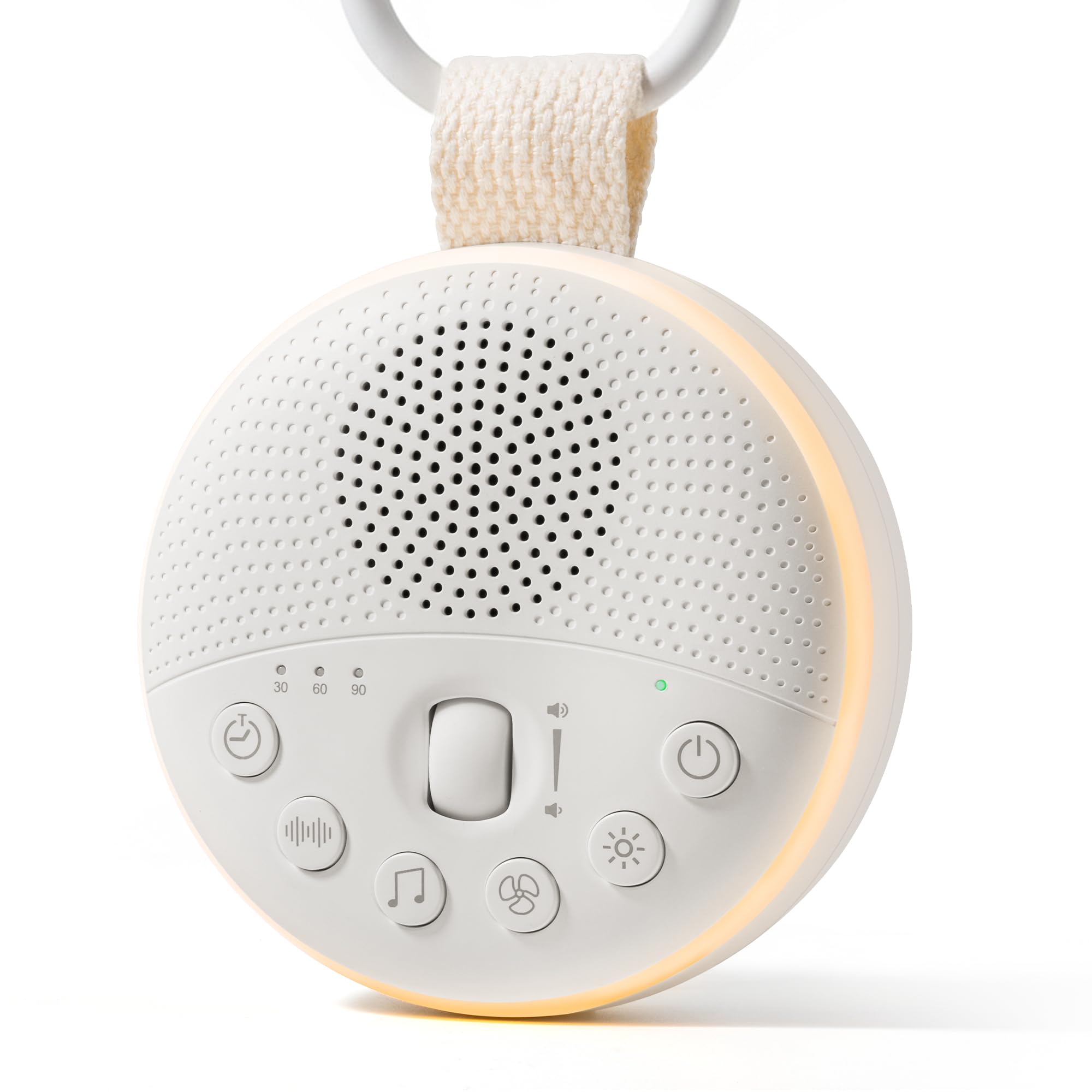 Front. Dazzed Corner - White Noise Machine,Portable Sleep Aid - White.
