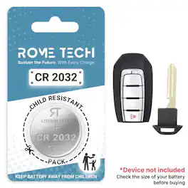 RomeTech - Replacement Battery for Key Fob - Infiniti Q60 2020-2022