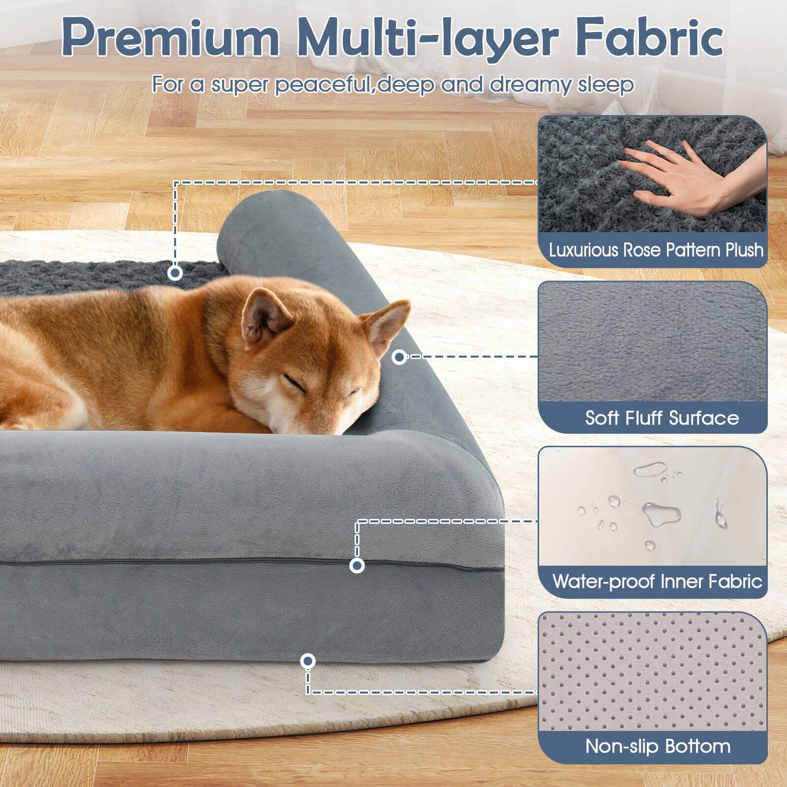 Premium Multi-layer Fabric  
For a super peaceful, deep and dreamy sleep  

- Luxurious Rose Pattern Plush  
- Soft Fluff Surface  
- Water-proof Inner Fabric  
- Non-slip Bottom