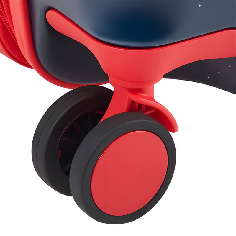 Alt View 4. HTUTWOO - Ride-on Luggage for Kids - 18-inch Lightweight Scooter Suitcase with Wheels,  ABS & PC Shell, 110 lbs Load Capacity - Blue.