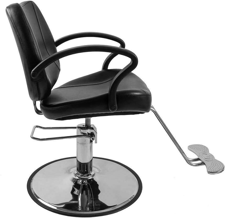 Alt View 4. Winado - Heavy Duty Hydraulic Barber Chair Salon Chair with Thickened Seat & 360° Swivel, 6" Adjustable Height for Hair Stylists - Black.