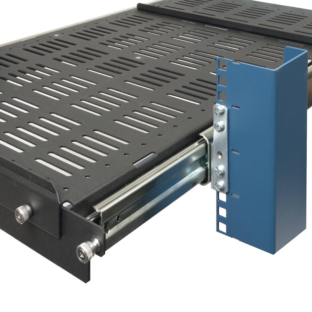 Alt View 10. RackSolutions - RackSolutions 2U Heavy Duty Sliding Shelf 28in Depth with Cable Management Arm - Black.