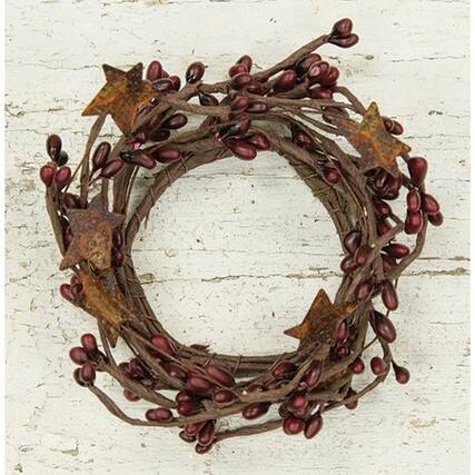 Front. BreeBe - Pip Berry Ring With Stars Burgundy 2" - Burgundy.