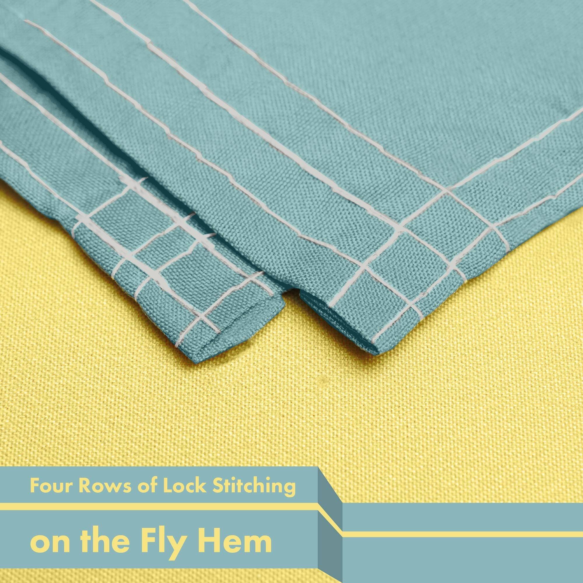 Four Rows of Lock Stitching on the Fly Hem