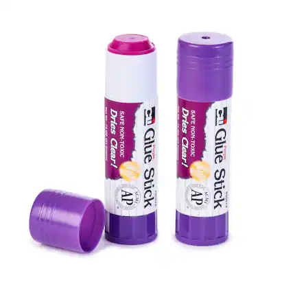 Dries SAFE NON-TOXIC Clear! Glue Stick Purple
Dries SAFE NON-TOXIC Clear! Glue Stick Purple
121 NON-TOXIC Gramas
VMSYIRE TO Stick Na AP ACMI STEs
CATAE
WSGAY a SATES