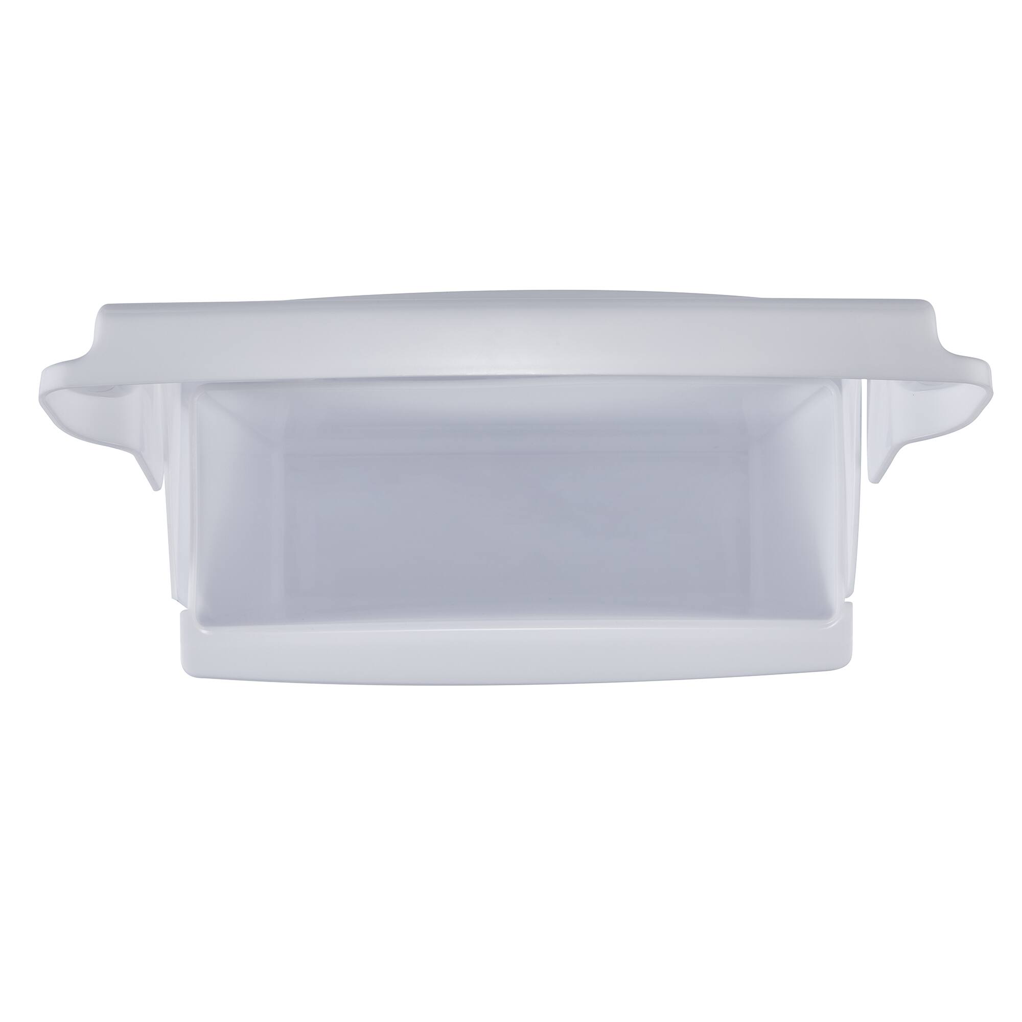 Back. Alpine Industries - Plastic Sanitary Napkin Receptacle Trash Can - White.
