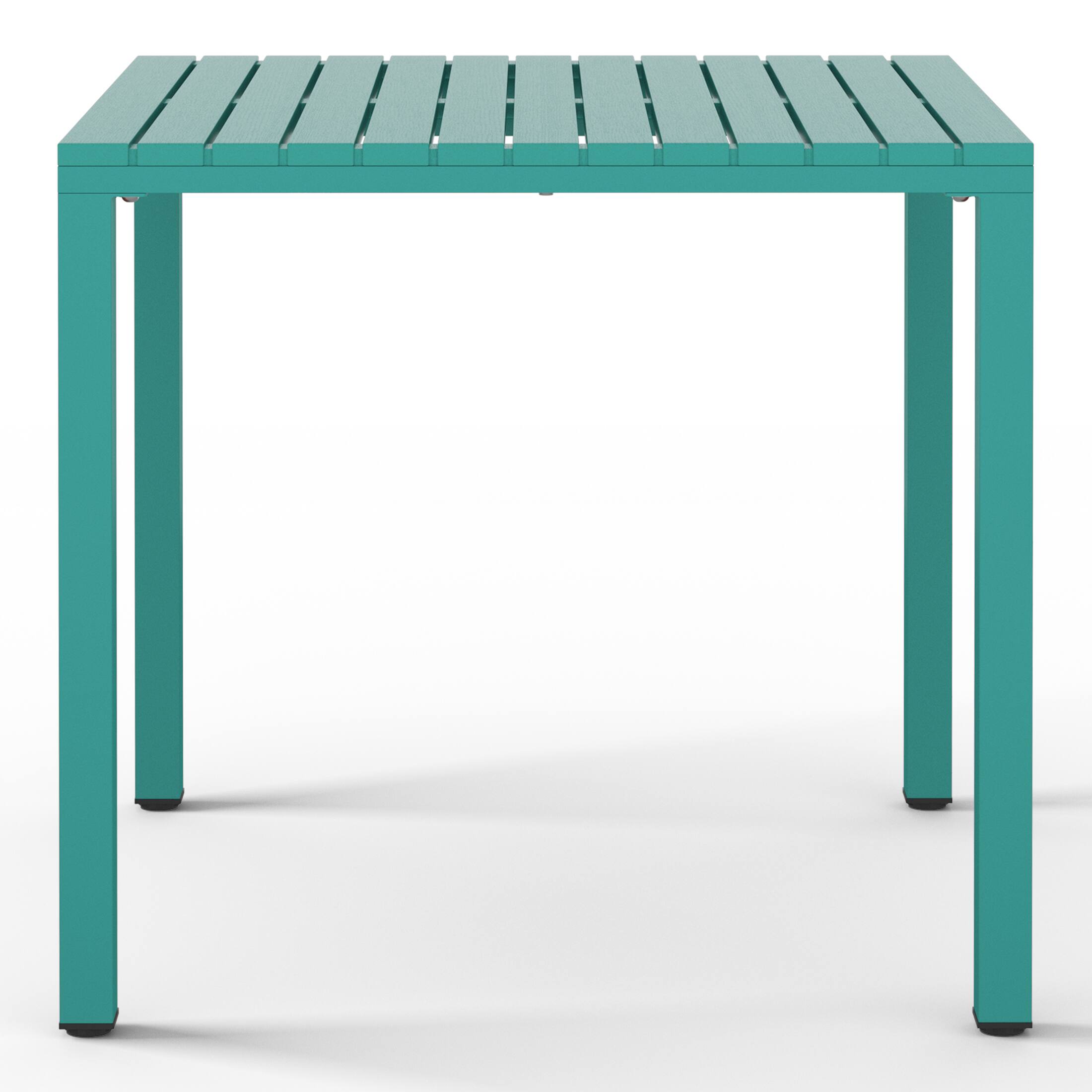 Alt View 1. WestinTrends - WestinTrends Playa 31.5" Iron Metal Frame Outdoor Square Patio Dining Table - Turquoise.