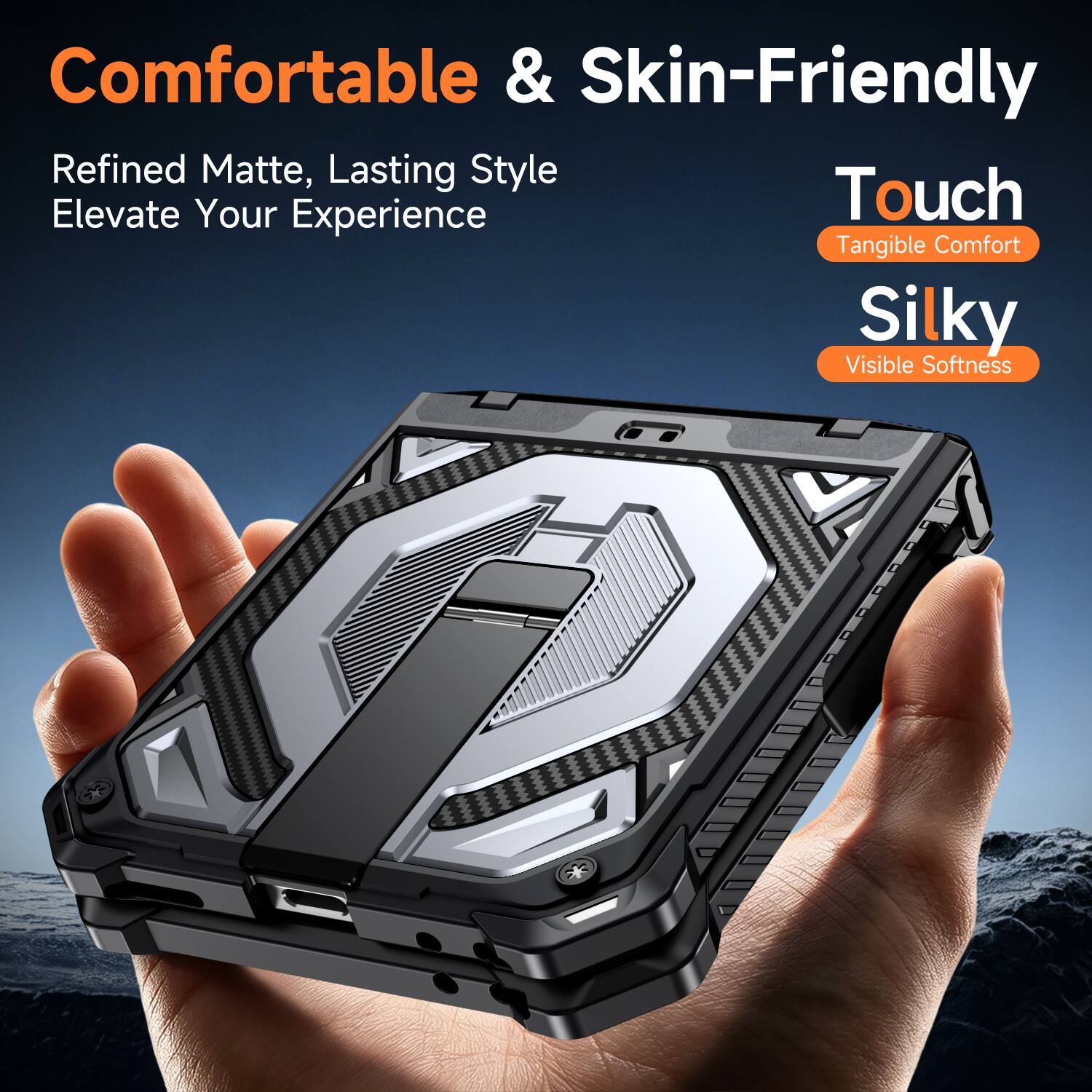 Comfortable & Skin-Friendly  
Refined Matte, Lasting Style  
Elevate Your Experience  

Touch  
Tangible Comfort  

Silky  
Visible Softness