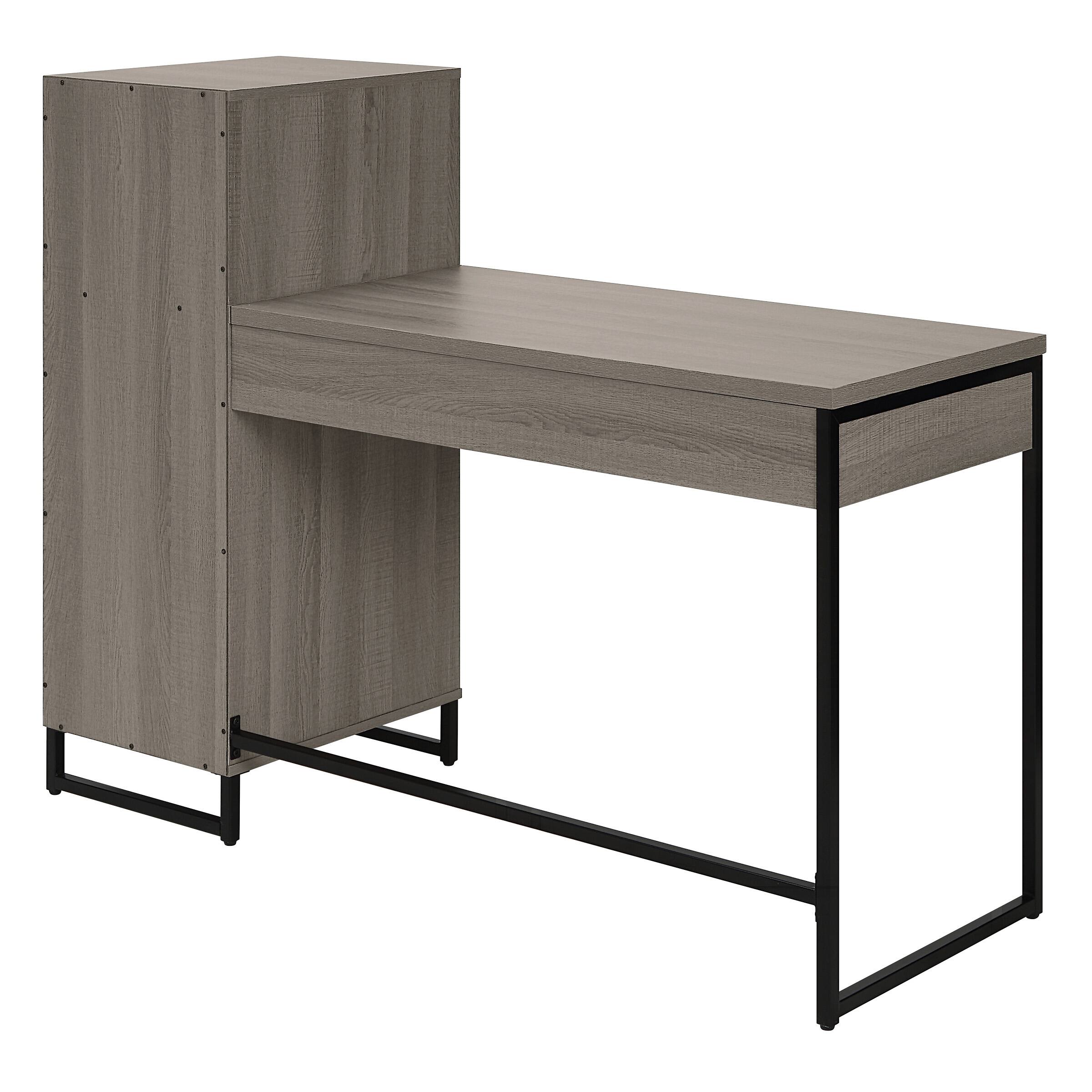 Alt View 11. OSP Home Furnishings - Hagney Lane 54" Wide Sit-To-Stand Desk - Farm Oak.