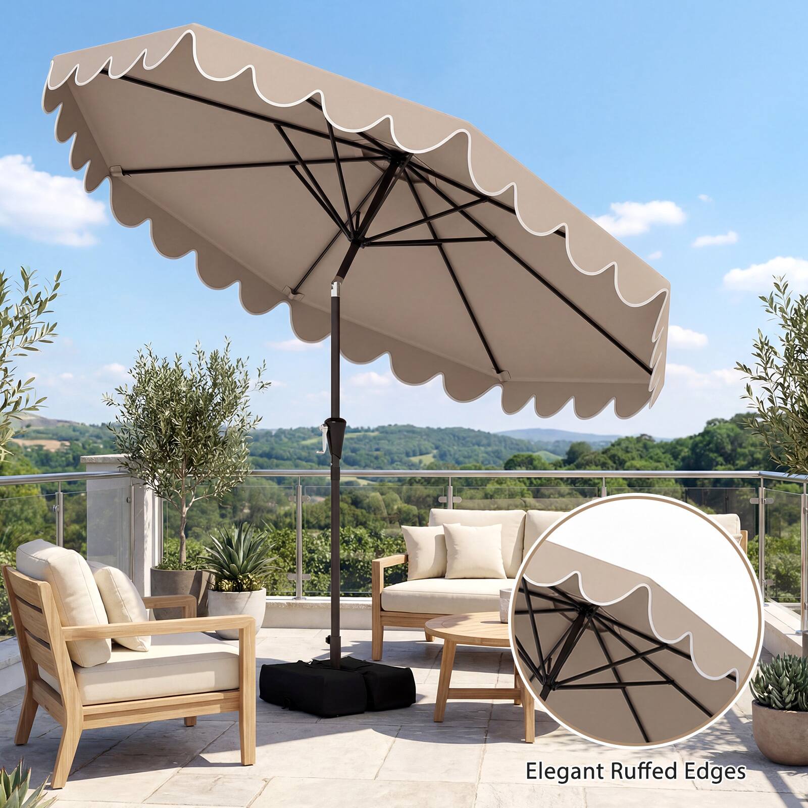 Elegant Ruffled Edges