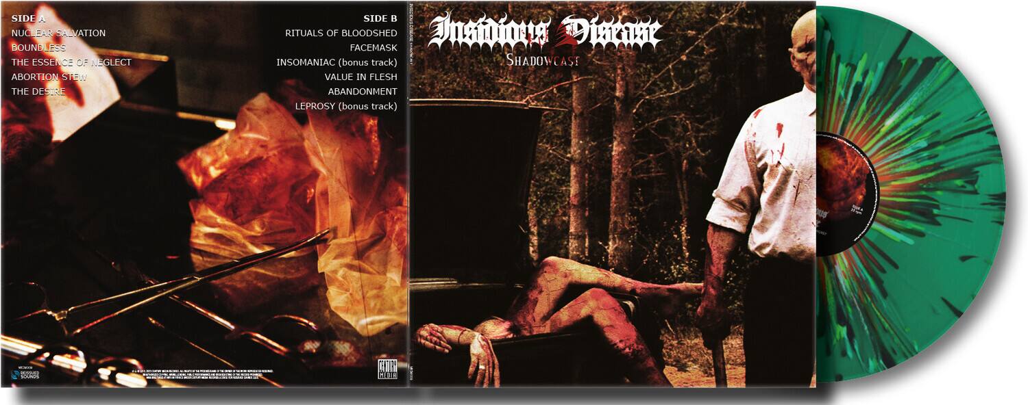 SIDE A  
NUCLEAR SALVATION  
BOUNDLESS  
THE ESSENCE OF NEGLECT  
ABORTION STEW  
THE DESIRE  

SIDE B  
RITUALS OF BLOODSHED  
INSOMNIAC (bonus track)  
VALUE IN FLESH  
LEPROSY (bonus track)  

FACEMASK  
ABANDONMENT  

Insanious Disease  
SHADOWCAST!