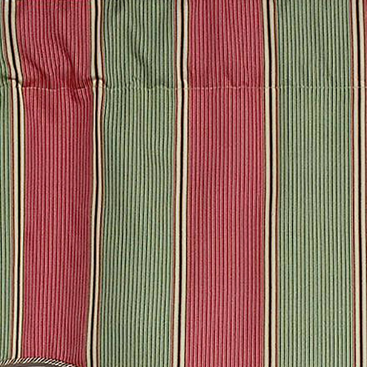 Left. RLF Home - RLF Home Parlor Stripe Cornice Window Treatment Valance Fits up to 48"W 3" Rod Pocket 50" x 17" Watermelon - Watermelon.