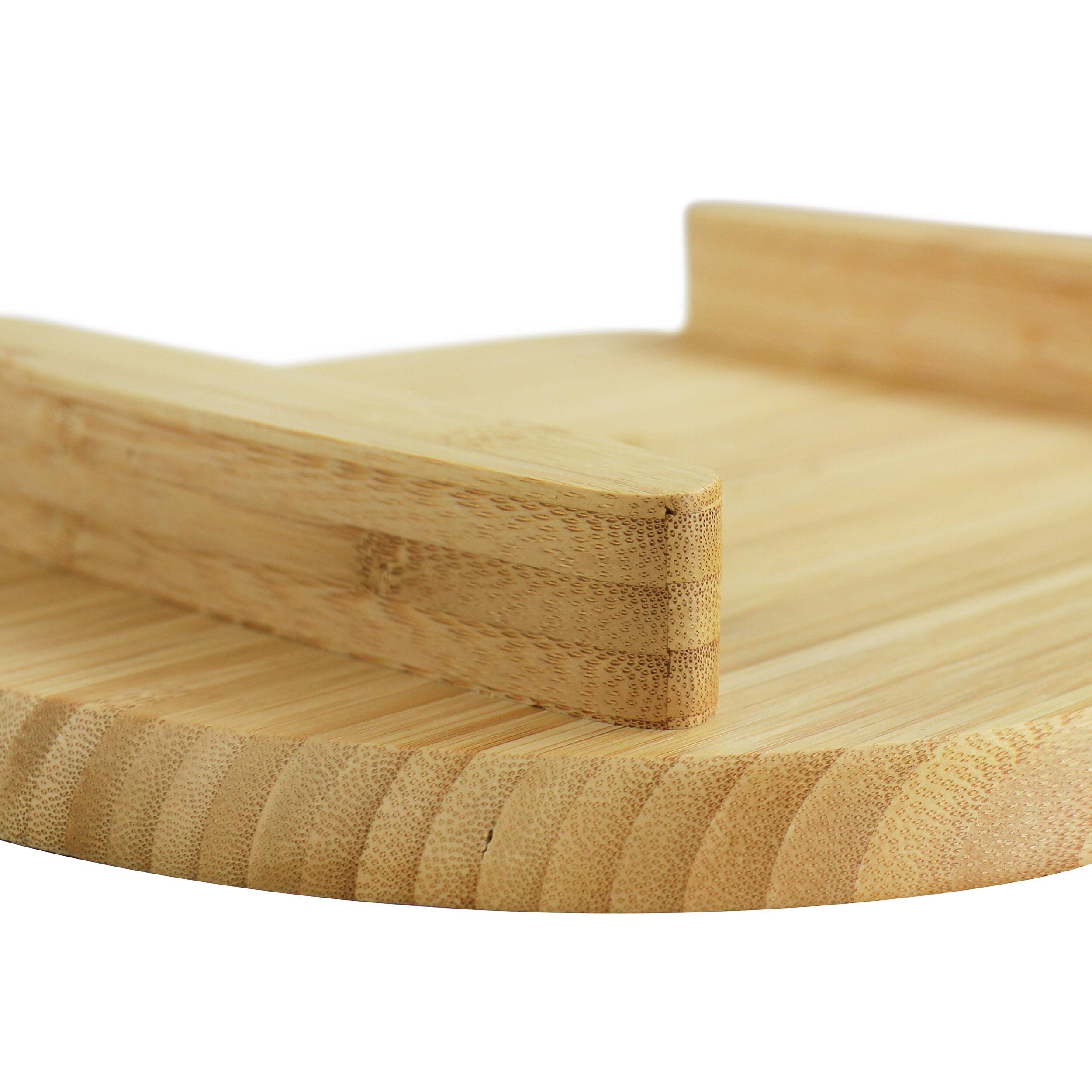 Alt View 4. Gibson - Gibson Home 13.5 Inch Sadler Wooden Serving Tray - Brown.