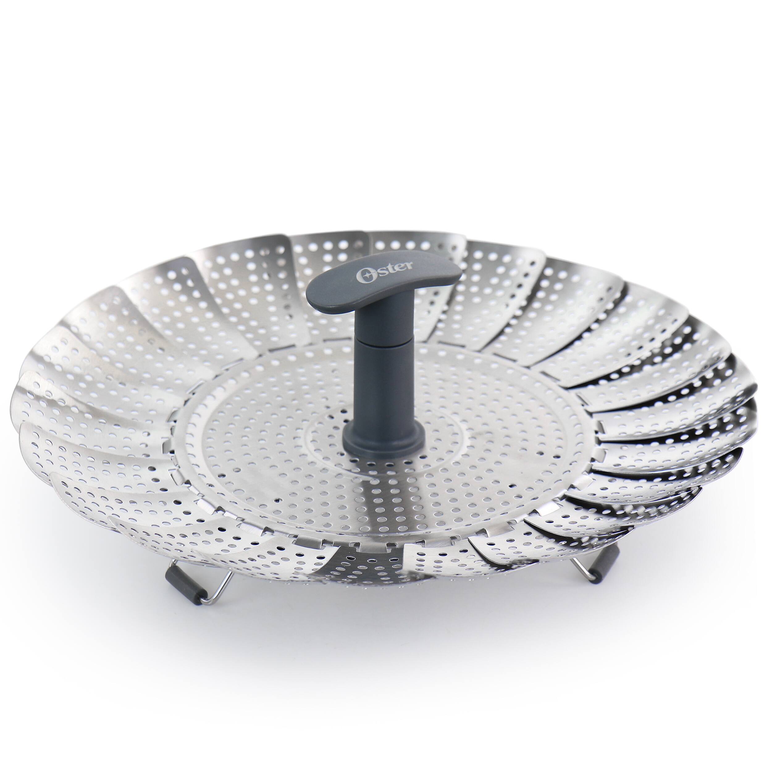 Alt View 1. Oster - Oster Bluemarine Expandable Stainless Steel Steamer Basket - Silver.