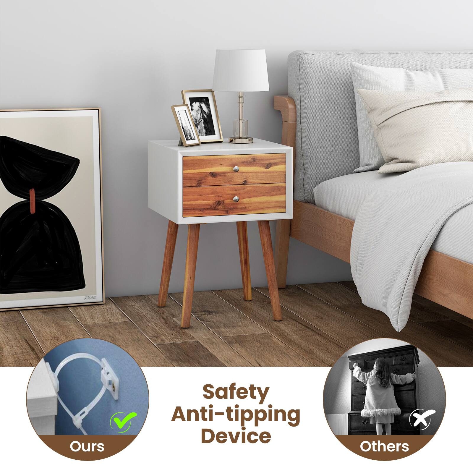 Safety Anti-tipping Device

Ours

Others