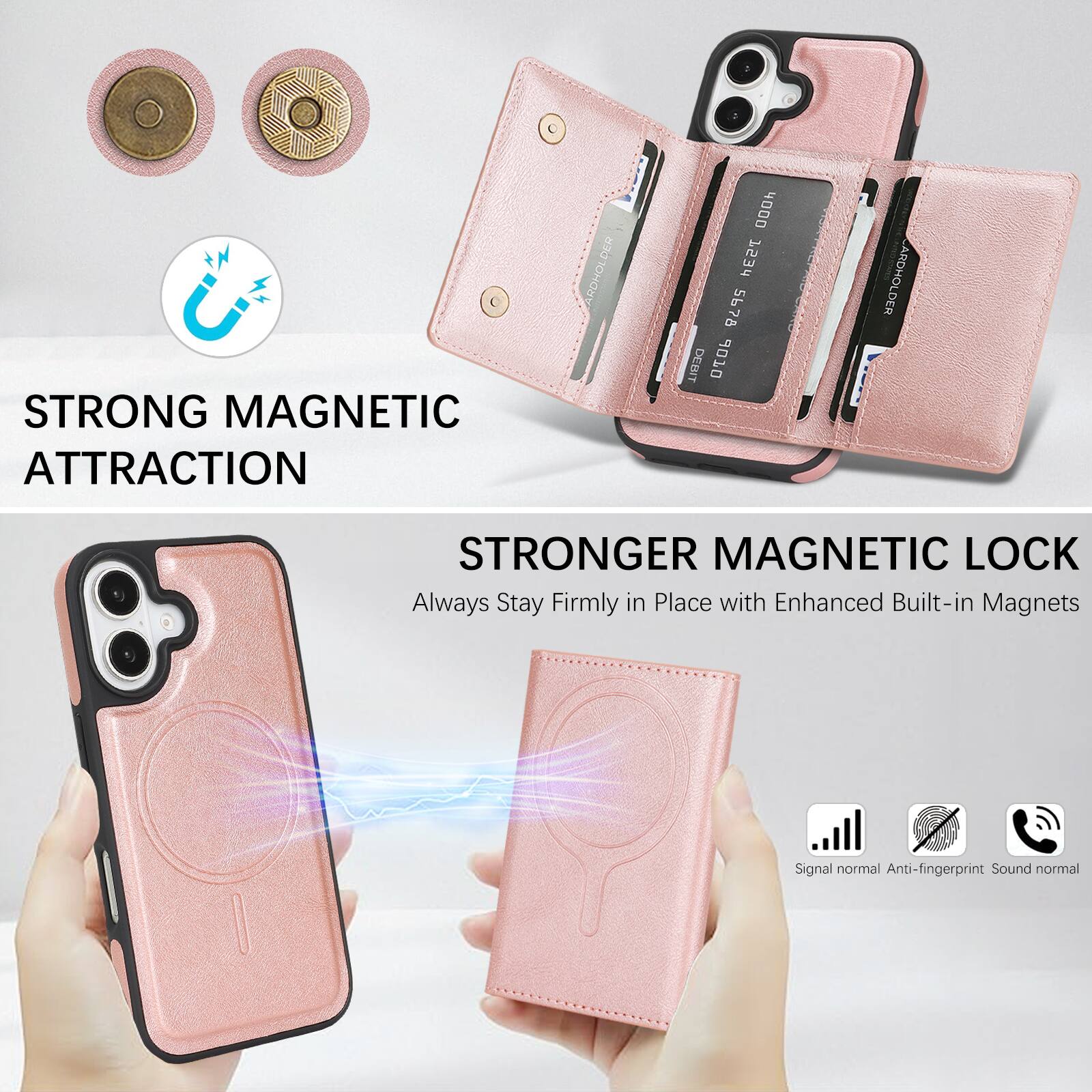 STRONG MAGNETIC ATTRACTION

STRONGER MAGNETIC LOCK
Always Stay Firmly in Place with Enhanced Built-in Magnets

Signal normal
Anti-fingerprint
Sound normal