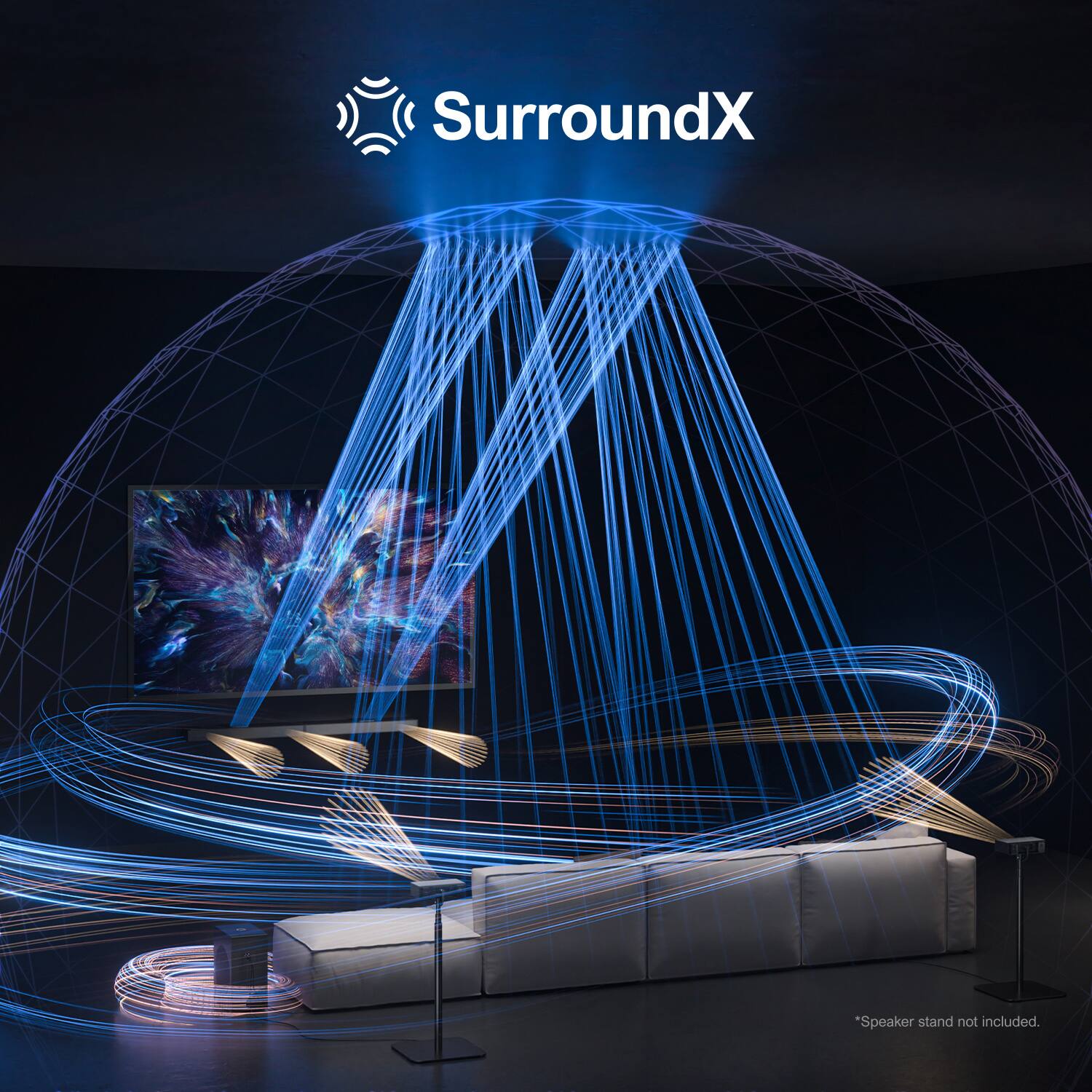 SurroundX  
*Speaker stand not included.